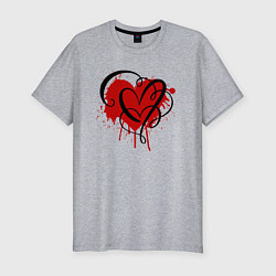 Мужская slim-футболка Сердце знак бесконечность