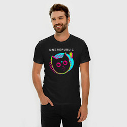 Футболка slim-fit OneRepublic rock star cat, цвет: черный — фото 2