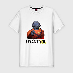 Мужская slim-футболка Lethal Company: I want you