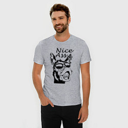 Футболка slim-fit Donkey - красивая задница, цвет: меланж — фото 2