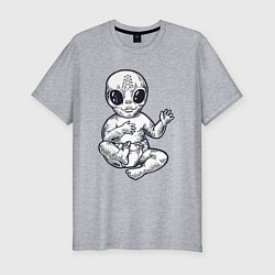 Мужская slim-футболка Baby alien