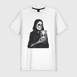 Мужская slim-футболка Смерть и песочные часы