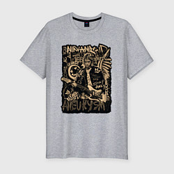 Футболка slim-fit Nirvana Aneurysm, цвет: меланж