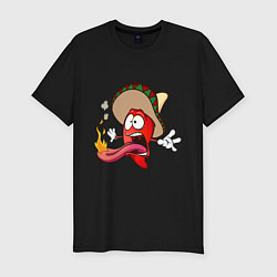 Мужская slim-футболка Горячий мексиканский перец