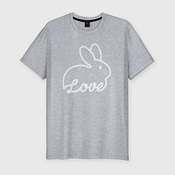 Мужская slim-футболка Love bunny