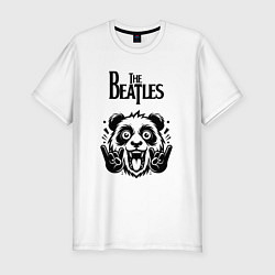 Футболка slim-fit The Beatles - rock panda, цвет: белый