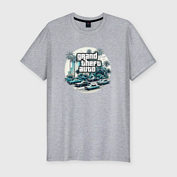 Футболка slim-fit GTA - cars, цвет: меланж