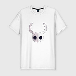 Футболка slim-fit Hollow Knight - жуткая маска, цвет: белый