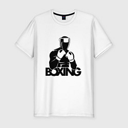 Футболка slim-fit Boxing art, цвет: белый