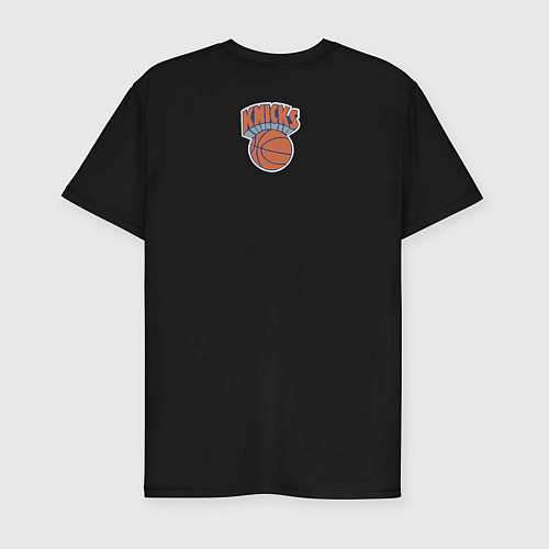 Мужская slim-футболка New York knicks suga glitch NBA / Черный – фото 2