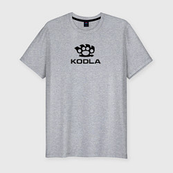 Мужская slim-футболка Skoda Kodla black