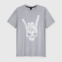 Футболка slim-fit Metal skull direction, цвет: меланж