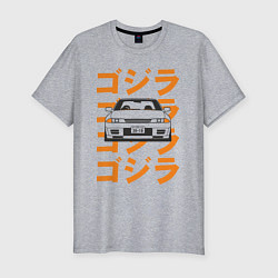 Мужская slim-футболка Nissan Skyline GTR32
