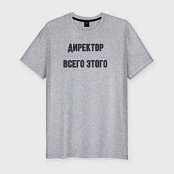 Футболка slim-fit Директор всего этого, цвет: меланж