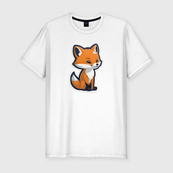 Футболка slim-fit Рыжая плутовка, цвет: белый