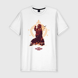 Мужская slim-футболка Адские десантники с супер земли Helldivers