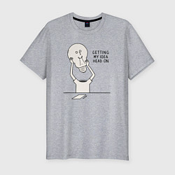 Футболка slim-fit Getting my idea head on, цвет: меланж