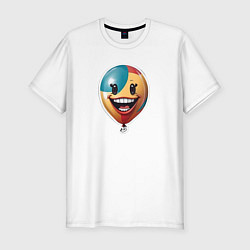 Мужская slim-футболка Забавный воздушный шарик