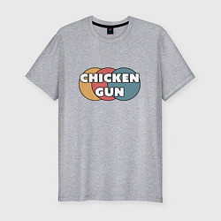 Мужская slim-футболка Chicken gun круги
