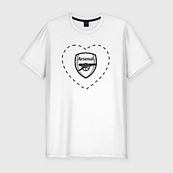 Мужская slim-футболка Лого Arsenal в сердечке