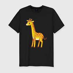 Футболка slim-fit Добрый жираф, цвет: черный