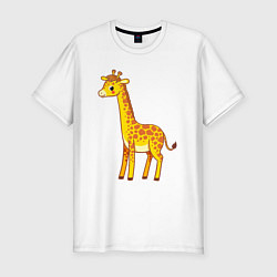Мужская slim-футболка Добрый жираф
