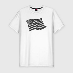 Футболка slim-fit Стиль США, цвет: белый