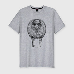 Футболка slim-fit Овечка модная, цвет: меланж