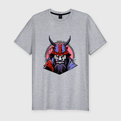 Футболка slim-fit Samurai evil face, цвет: меланж