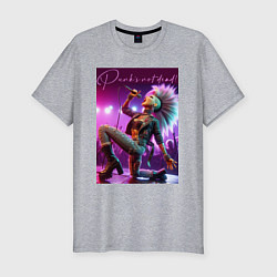 Футболка slim-fit Барби поёт панк-рок, цвет: меланж