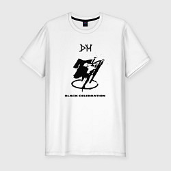 Мужская slim-футболка Depeche Mode - black celebration box