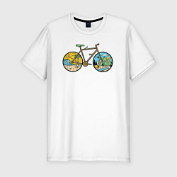 Мужская slim-футболка Nature bike