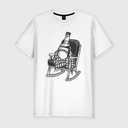 Мужская slim-футболка Виски в кресле