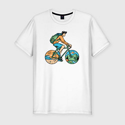 Футболка slim-fit Nature biker, цвет: белый