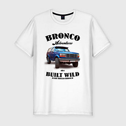 Мужская slim-футболка Американский внедорожник Форд Бронко