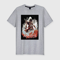 Мужская slim-футболка Assassins creed poster