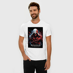 Футболка slim-fit Assassins creed красные пятна, цвет: белый — фото 2