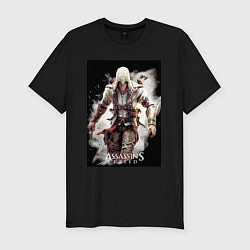 Футболка slim-fit Assassins creed белый туман, цвет: черный