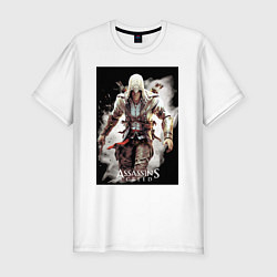 Футболка slim-fit Assassins creed белый туман, цвет: белый