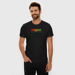 Футболка slim-fit Reggae music in color, цвет: черный — фото 2