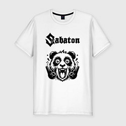 Мужская slim-футболка Sabaton - rock panda