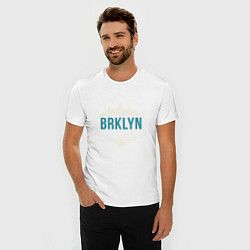 Футболка slim-fit Brooklyn city, цвет: белый — фото 2