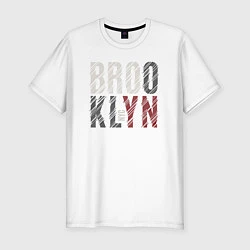 Футболка slim-fit NYC Brooklyn, цвет: белый