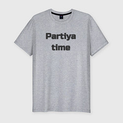 Футболка slim-fit Partiya time, цвет: меланж