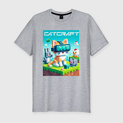 Футболка slim-fit Catcraft - collaboration ai art, цвет: меланж