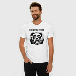 Футболка slim-fit Foo Fighters - rock panda, цвет: белый — фото 2