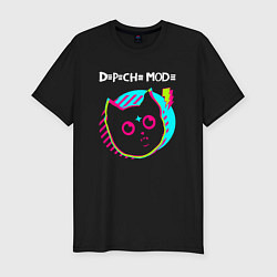 Футболка slim-fit Depeche Mode rock star cat, цвет: черный