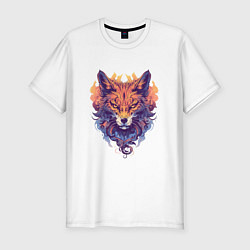 Футболка slim-fit Foxs Fiery Head, цвет: белый