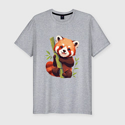 Футболка slim-fit The Red Panda, цвет: меланж