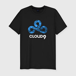 Футболка slim-fit Cloud9 - blue cloud logo, цвет: черный